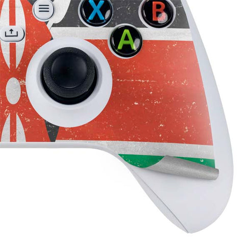 Kenya Flag Distressed Xbox Series S Controller Skin